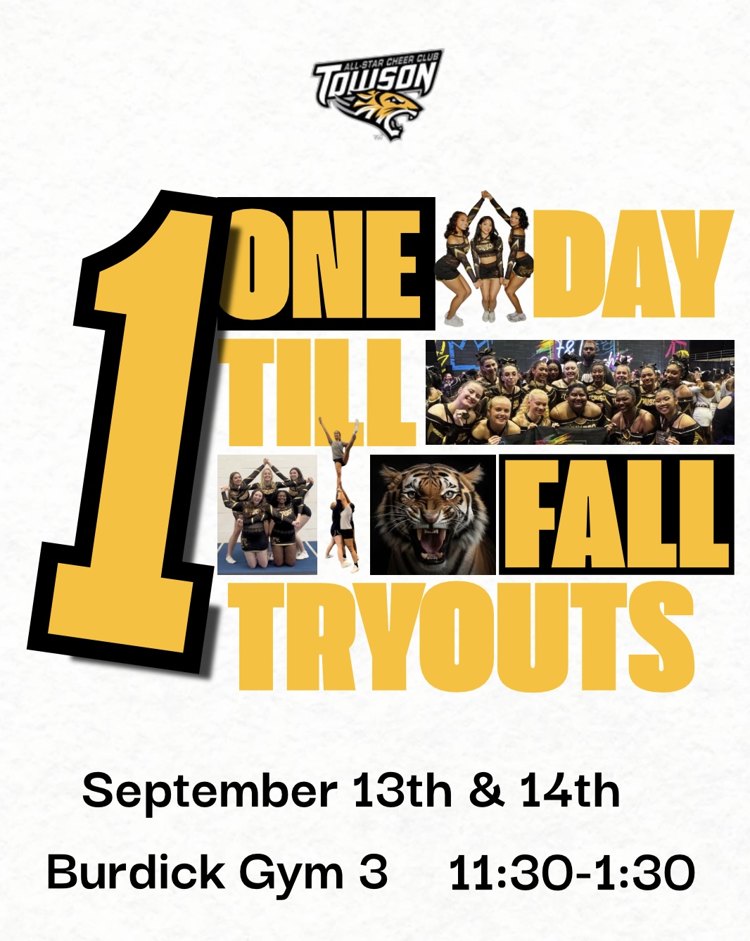 1 Day Until Tryouts Graphic